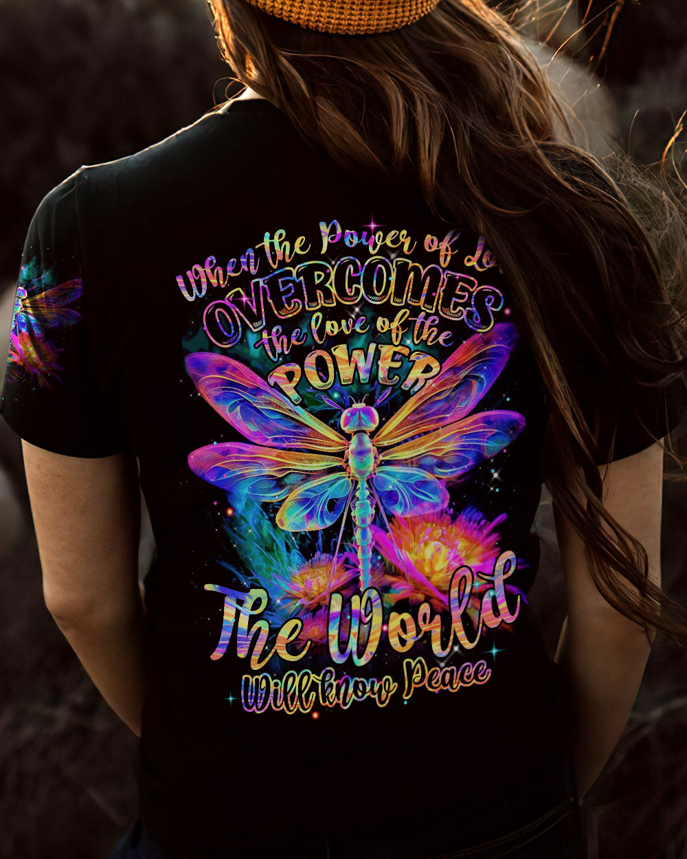 THE WORLD WILL KNOW PEACE DRAGONFLY ALL OVER PRINT - TYTM1407234