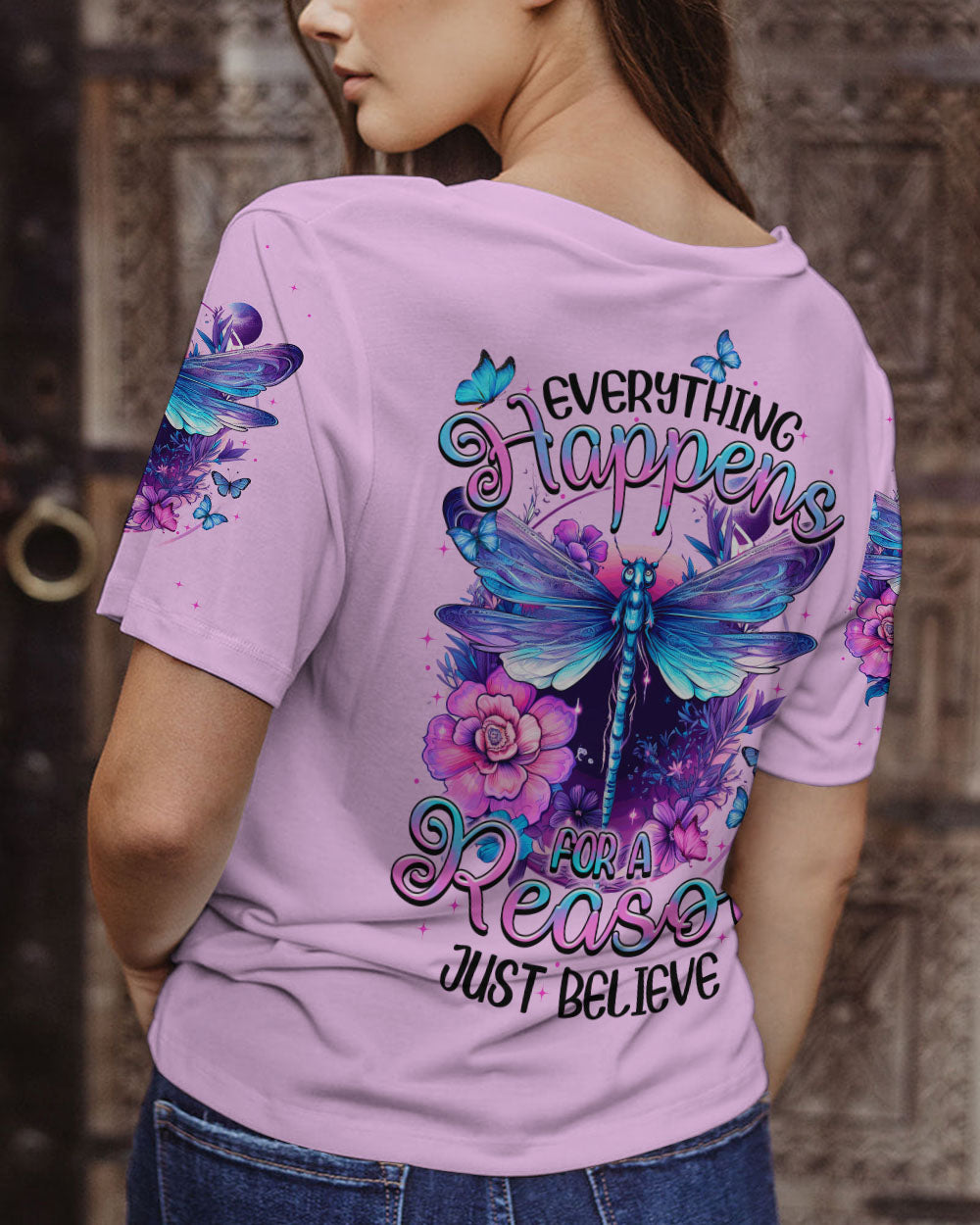 JUST BELIEVE DRAGONFLY ALL OVER PRINT - TYTM1408232