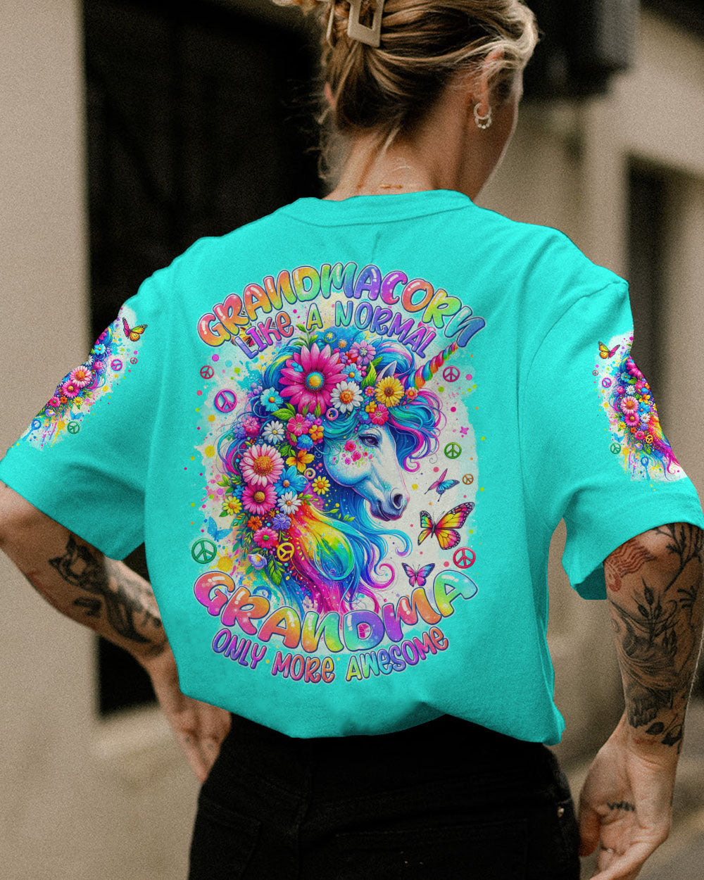 GRANDMACORN IS AWESOME UNICORN ALL OVER PRINT - TYTM1412231