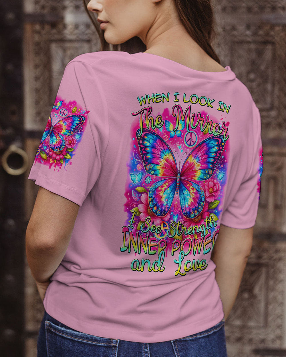 INNER POWER AND LOVE BUTTERFLY ALL OVER PRINT - TYTM1412233