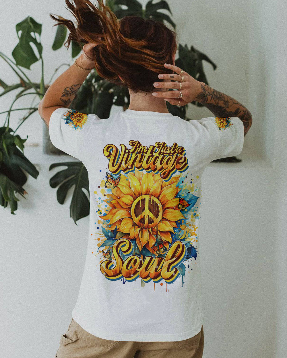 I'M JUST A VINTAGE SOUL SUNFLOWER ALL OVER PRINT - TYTM1501243