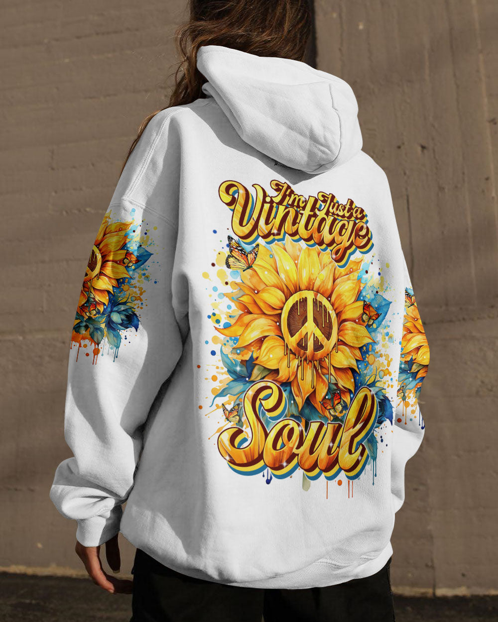 I'M JUST A VINTAGE SOUL SUNFLOWER ALL OVER PRINT - TYTM1501243