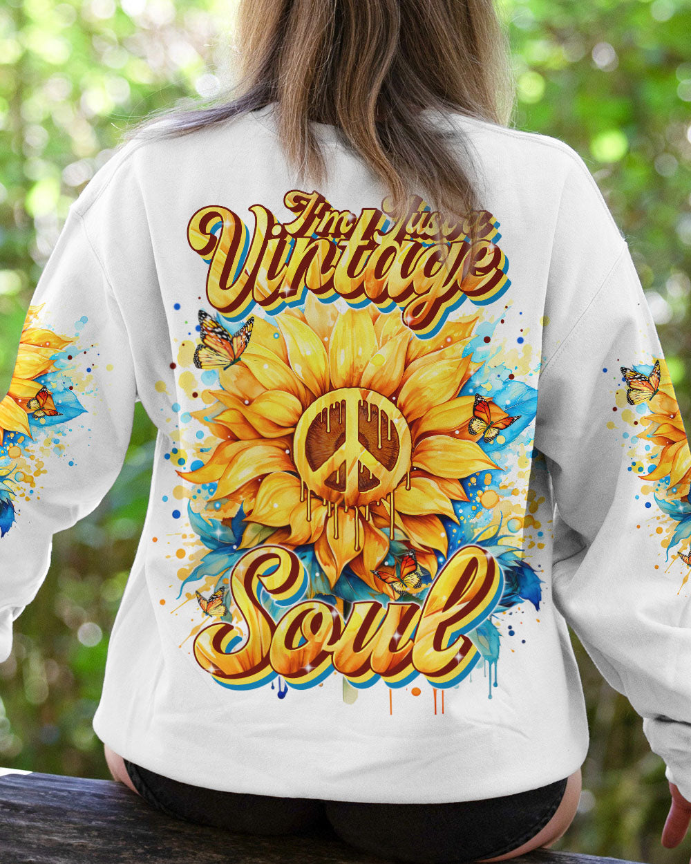 I'M JUST A VINTAGE SOUL SUNFLOWER ALL OVER PRINT - TYTM1501243