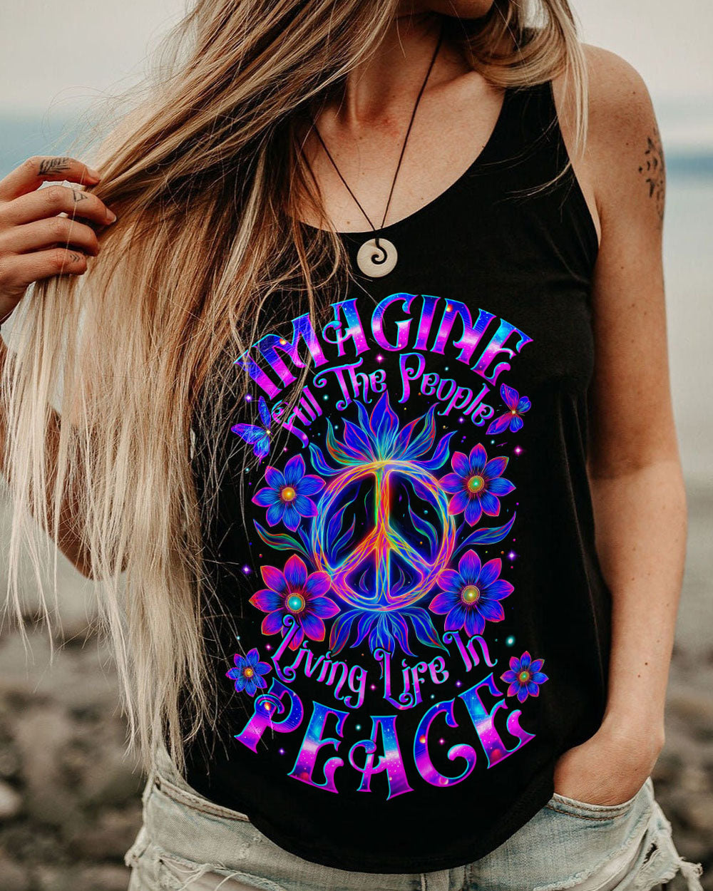 IMAGINE ALL THE PEOPLE LIVING LIFE IN PEACE ALL OVER PRINT - TYTM1604253