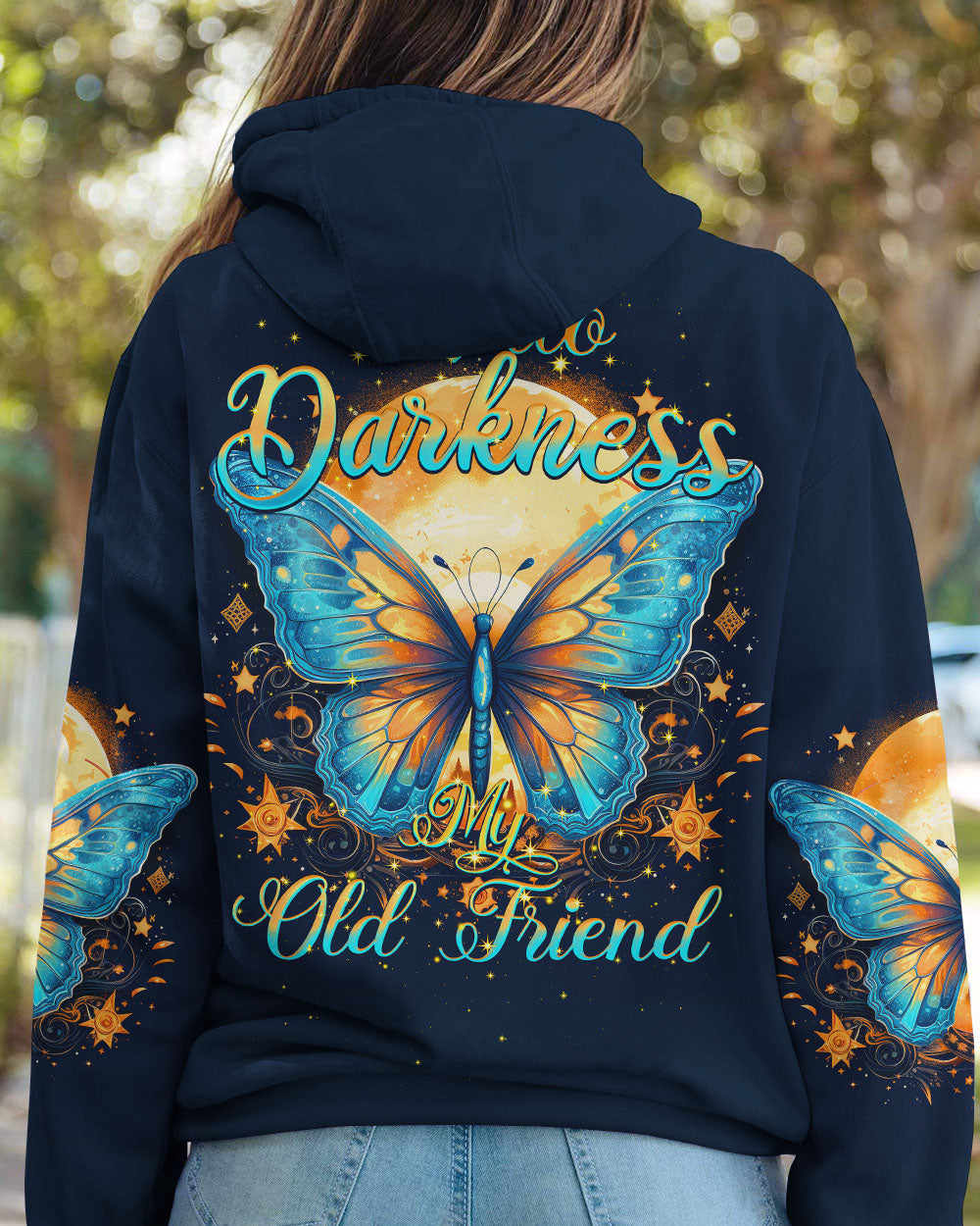 HELLO DARKNESS MY OLD FRIEND BUTTERFLY ALL OVER PRINT - TYTM1707233
