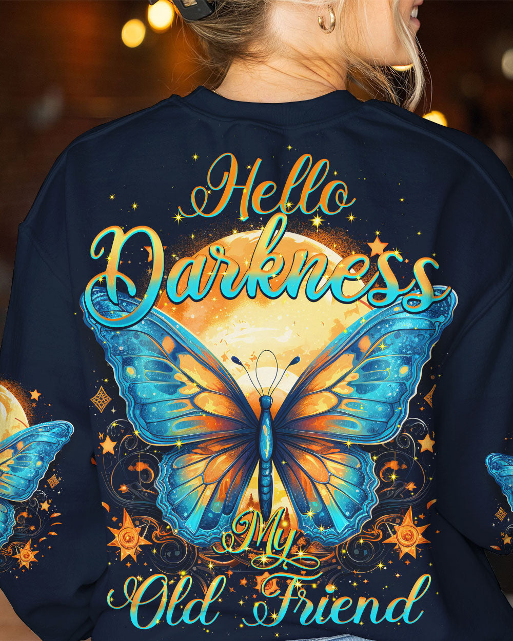 HELLO DARKNESS MY OLD FRIEND BUTTERFLY ALL OVER PRINT - TYTM1707233