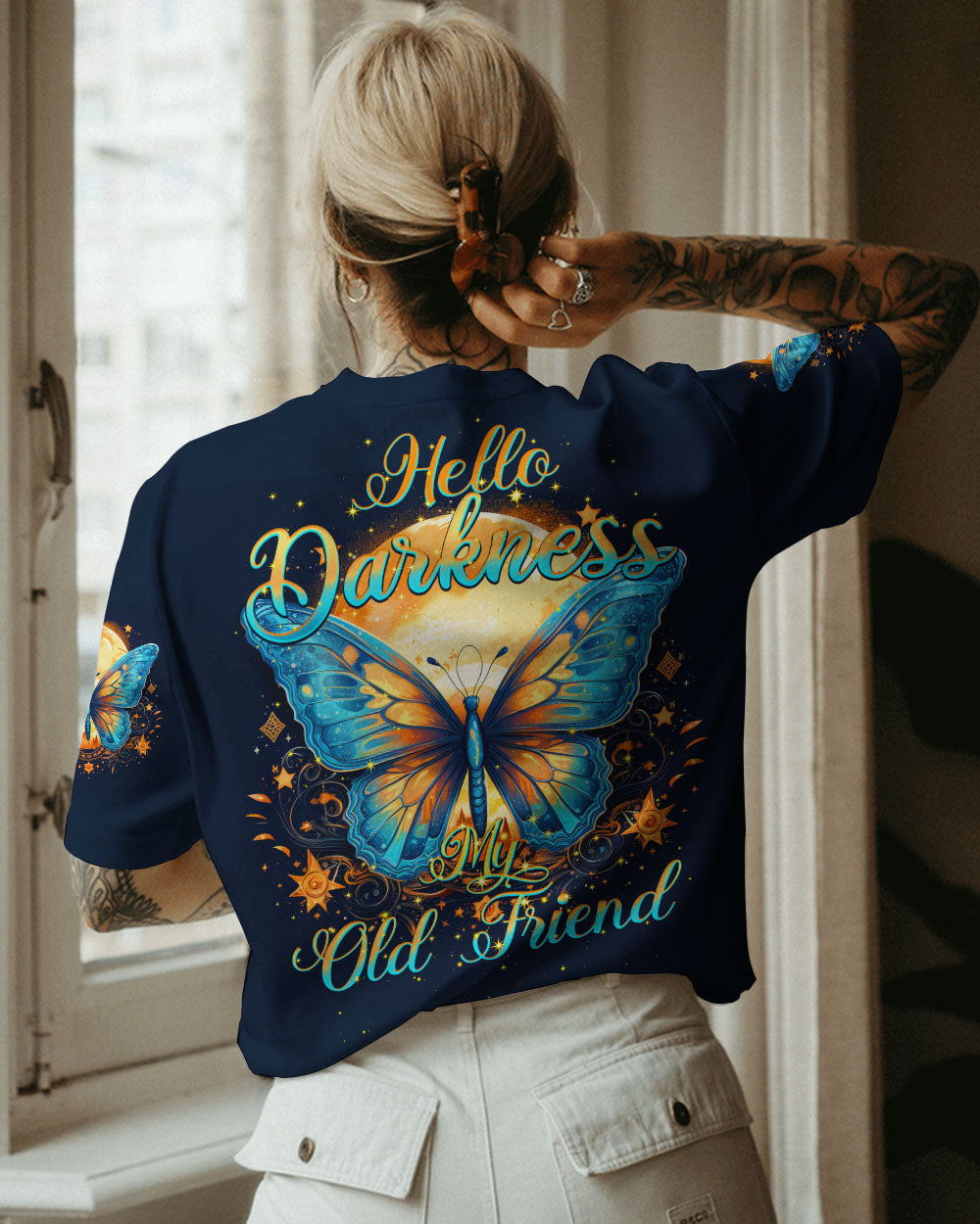 HELLO DARKNESS MY OLD FRIEND BUTTERFLY ALL OVER PRINT - TYTM1707233