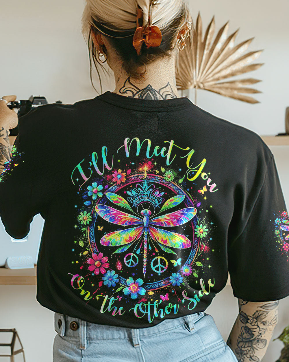 I'LL MEET YOU ON THE OTHER SIDE DRAGONFLY ALL OVER PRINT - TYTM1812231