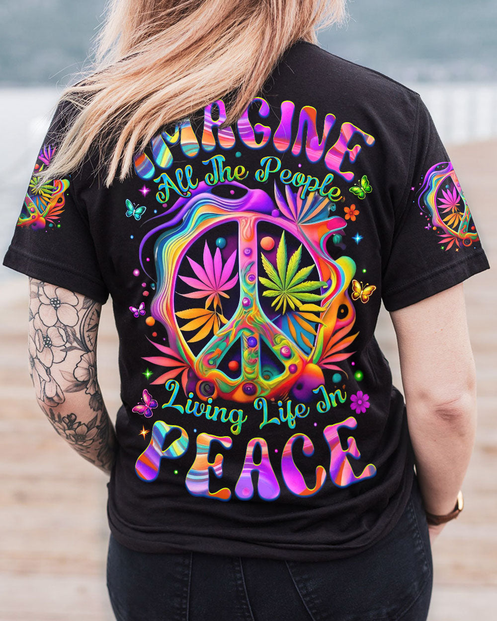 IMAGINE ALL THE PEOPLE LIVING LIFE IN PEACE ALL OVER PRINT - TYTM2005254