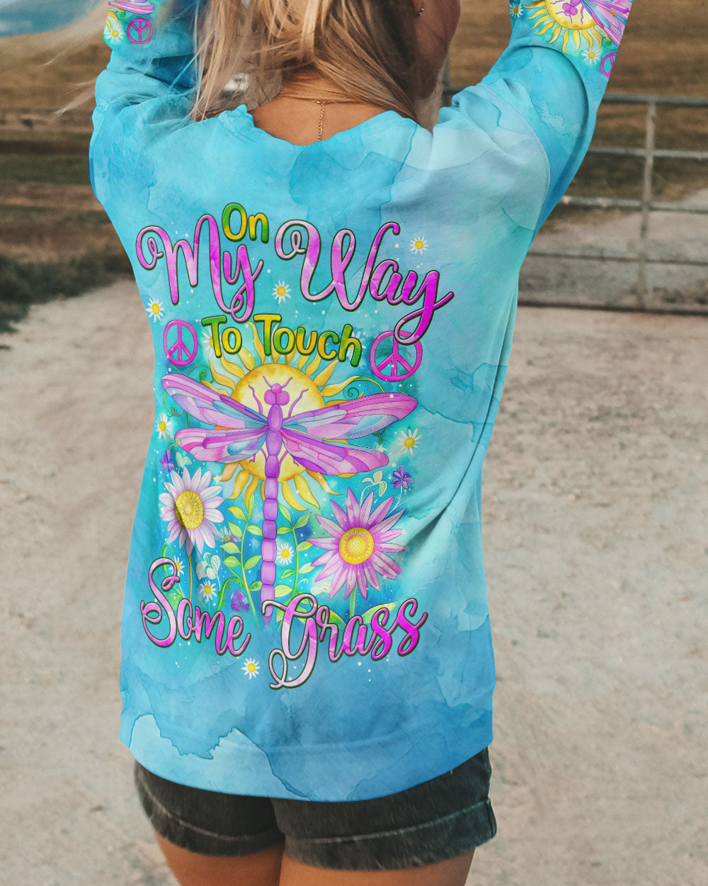 ON MY WAY TO TOUCH SOME GRASS DRAGONFLY ALL OVER PRINT - TYTM2207243