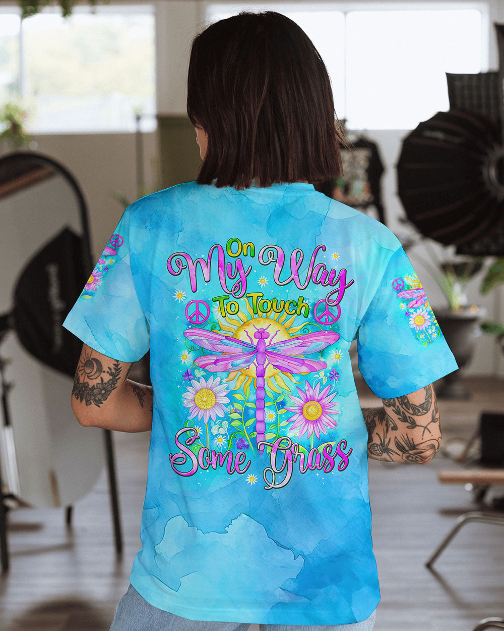 ON MY WAY TO TOUCH SOME GRASS DRAGONFLY ALL OVER PRINT - TYTM2207243
