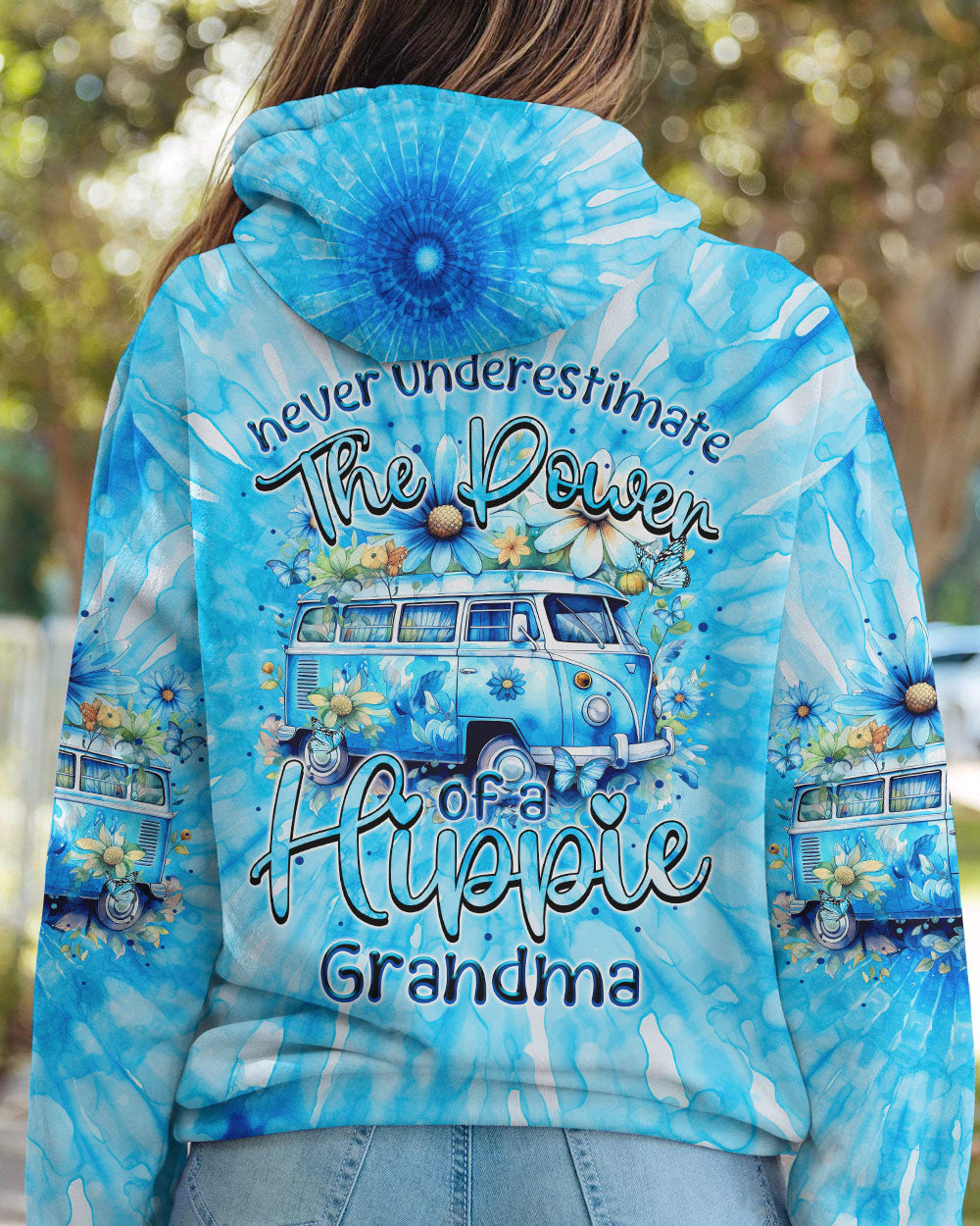 HIPPIE GRANDMA TIE DYE ALL OVER PRINT - TYTM2208231