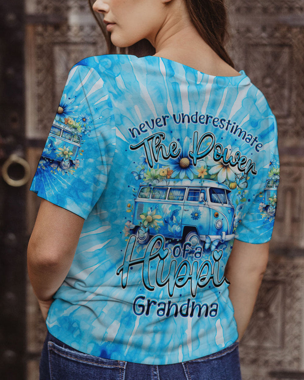 HIPPIE GRANDMA TIE DYE ALL OVER PRINT - TYTM2208231