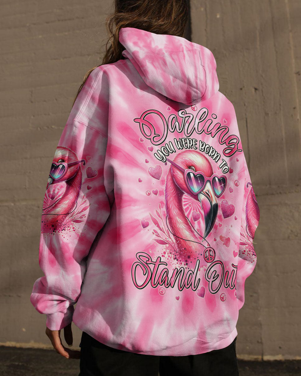 DARLING YOU WERE BORN TO STAND OUT FLAMINGO ALL OVER PRINT - TYTM2305242