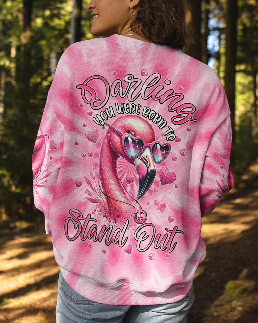 DARLING YOU WERE BORN TO STAND OUT FLAMINGO ALL OVER PRINT - TYTM2305242