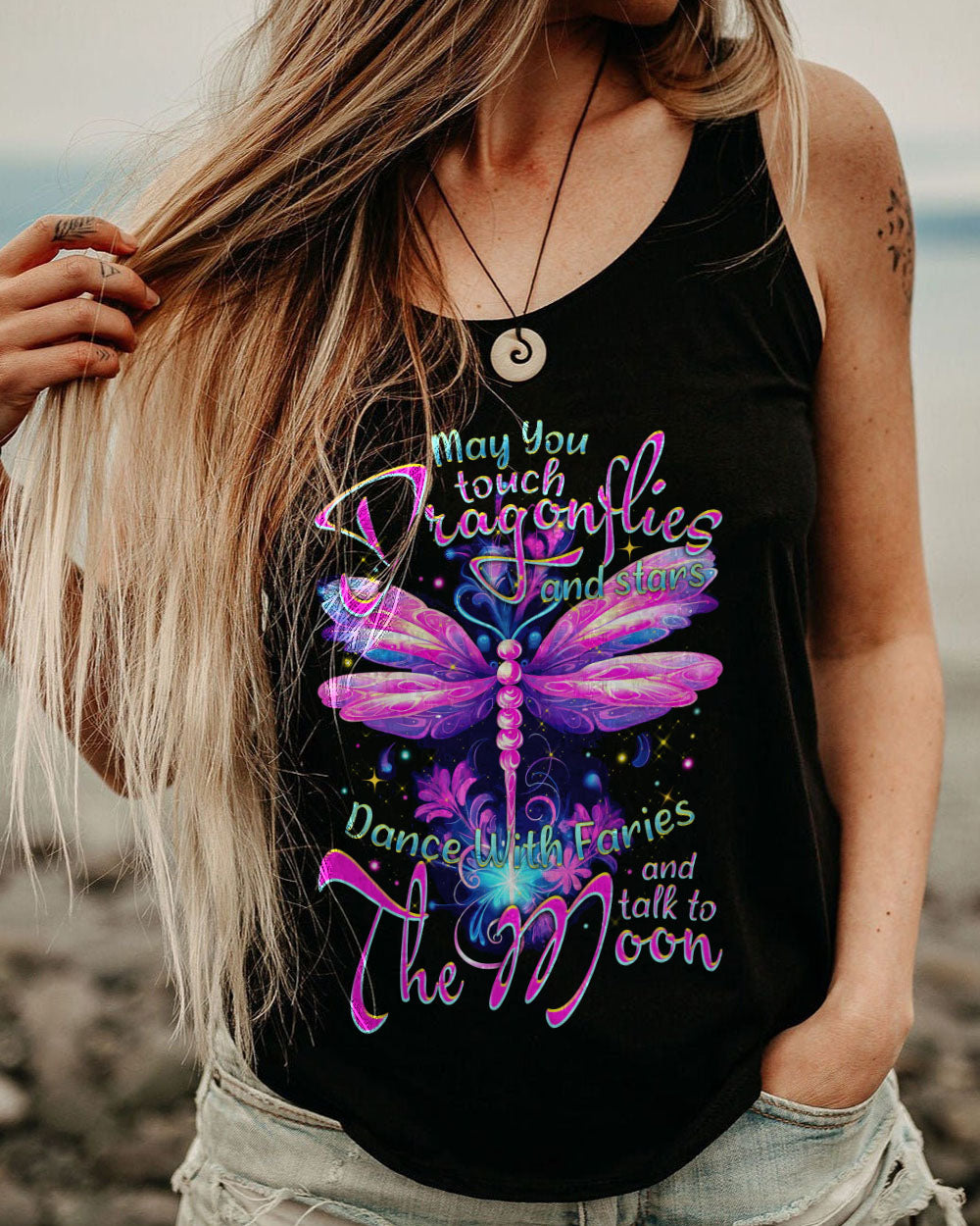 MAY YOU TOUCH DRAGONFLIES AND STARS ALL OVER PRINT - TYTM2306231