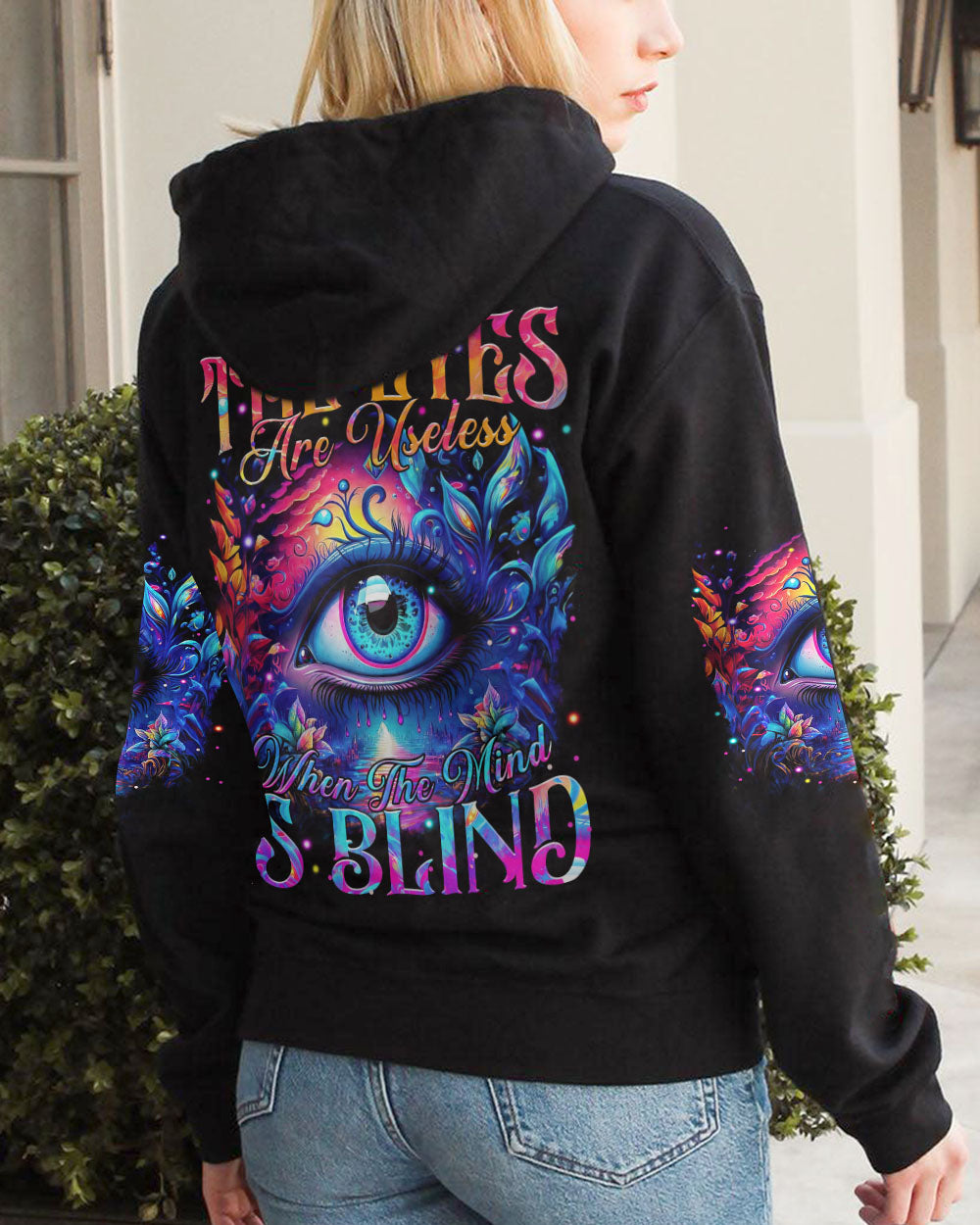 THE EYES ARE USELESS WHEN THE MIND IS BLIND ALL OVER PRINT - TYTM2308232