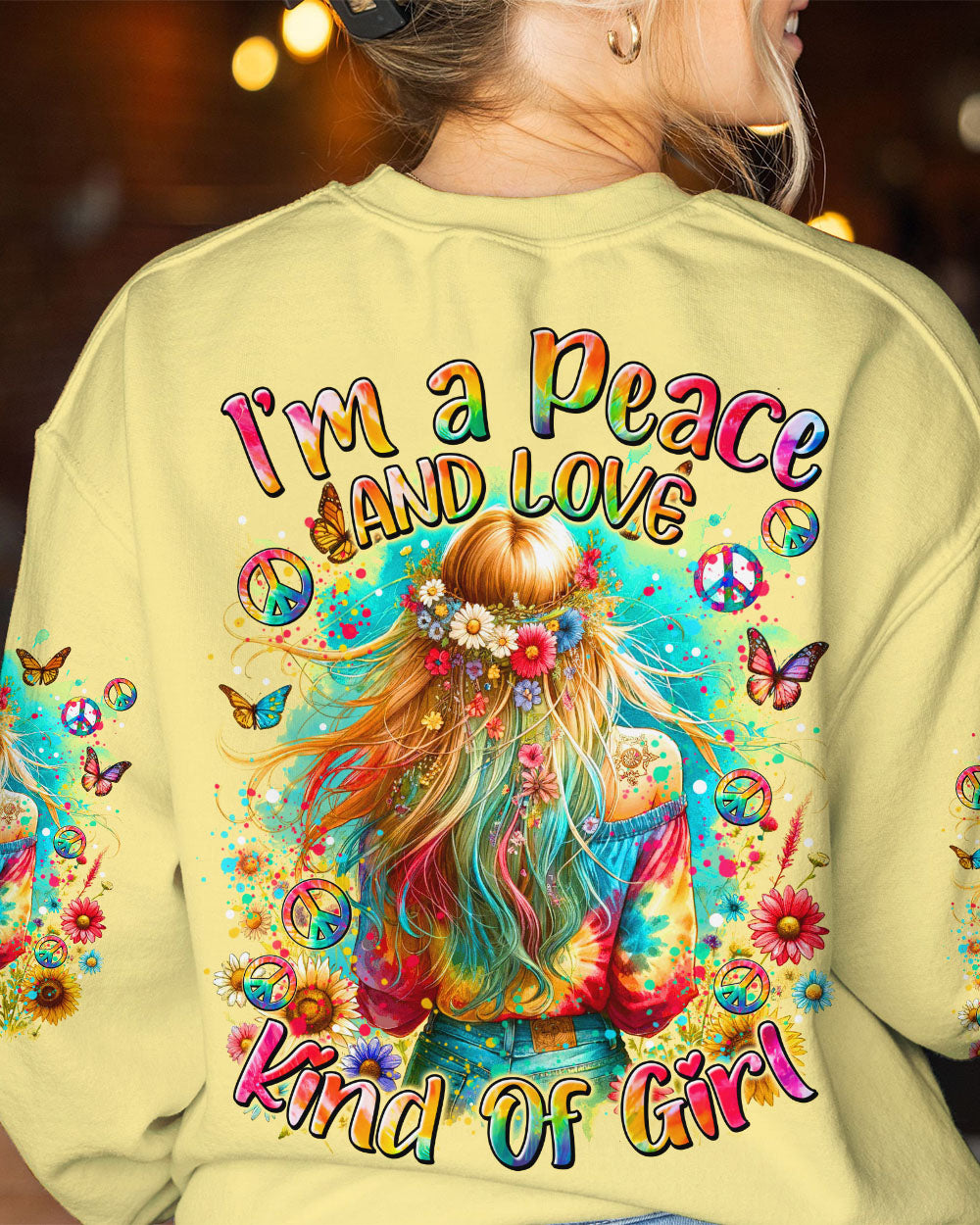 I'M A PEACE AND LOVE TIE DYE ALL OVER PRINT - TYTM2512232