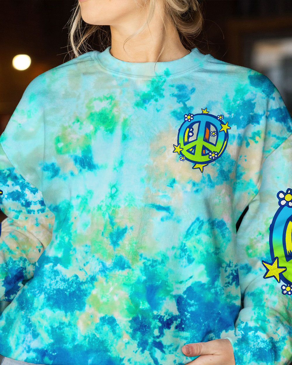 PEACE AND MUSIC GUITAR TIE DYE ALL OVER PRINT - TYTM2607232