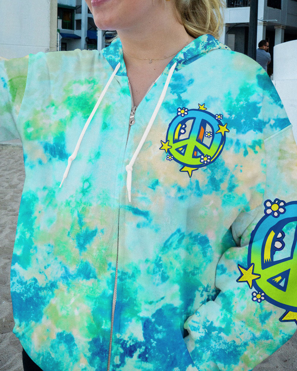 PEACE AND MUSIC GUITAR TIE DYE ALL OVER PRINT - TYTM2607232