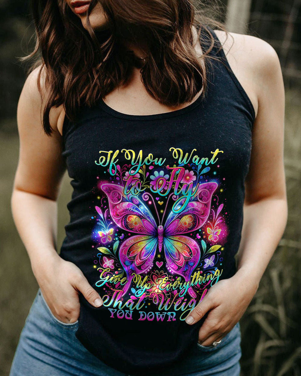 IF YOU WANT TO FLY BUTTERFLY ALL OVER PRINT - TYTM2612231