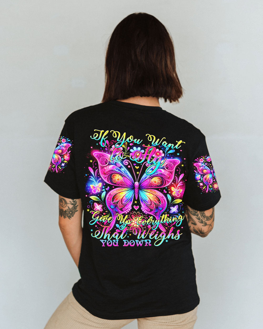 IF YOU WANT TO FLY BUTTERFLY ALL OVER PRINT - TYTM2612231