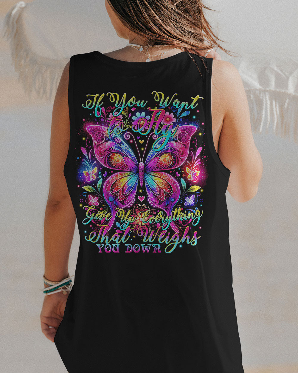 IF YOU WANT TO FLY BUTTERFLY ALL OVER PRINT - TYTM2612231