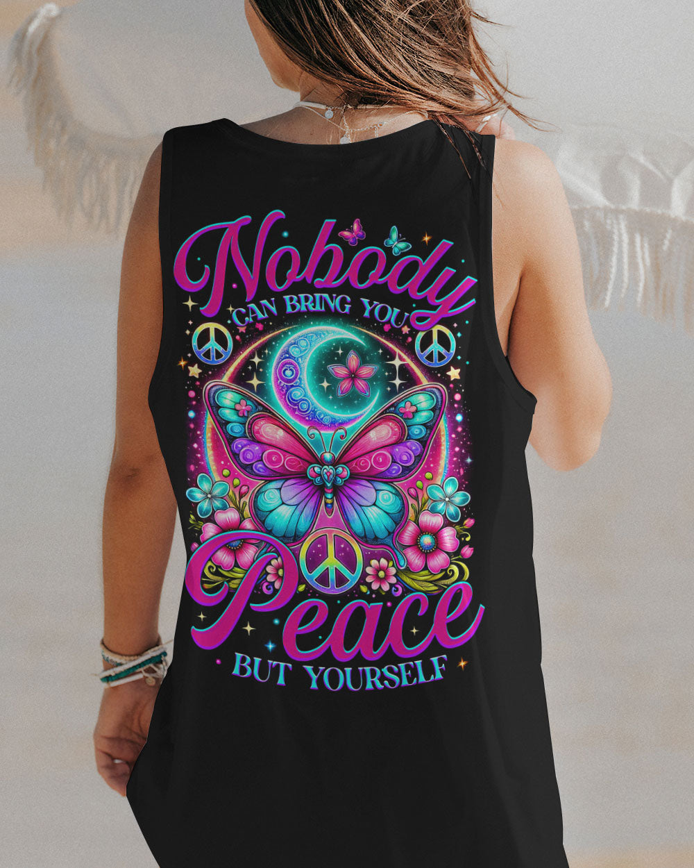 NOBODY CAN BRING YOU PEACE BUT YOURSELF BUTTERFLY ALL OVER PRINT - TYTM2703252
