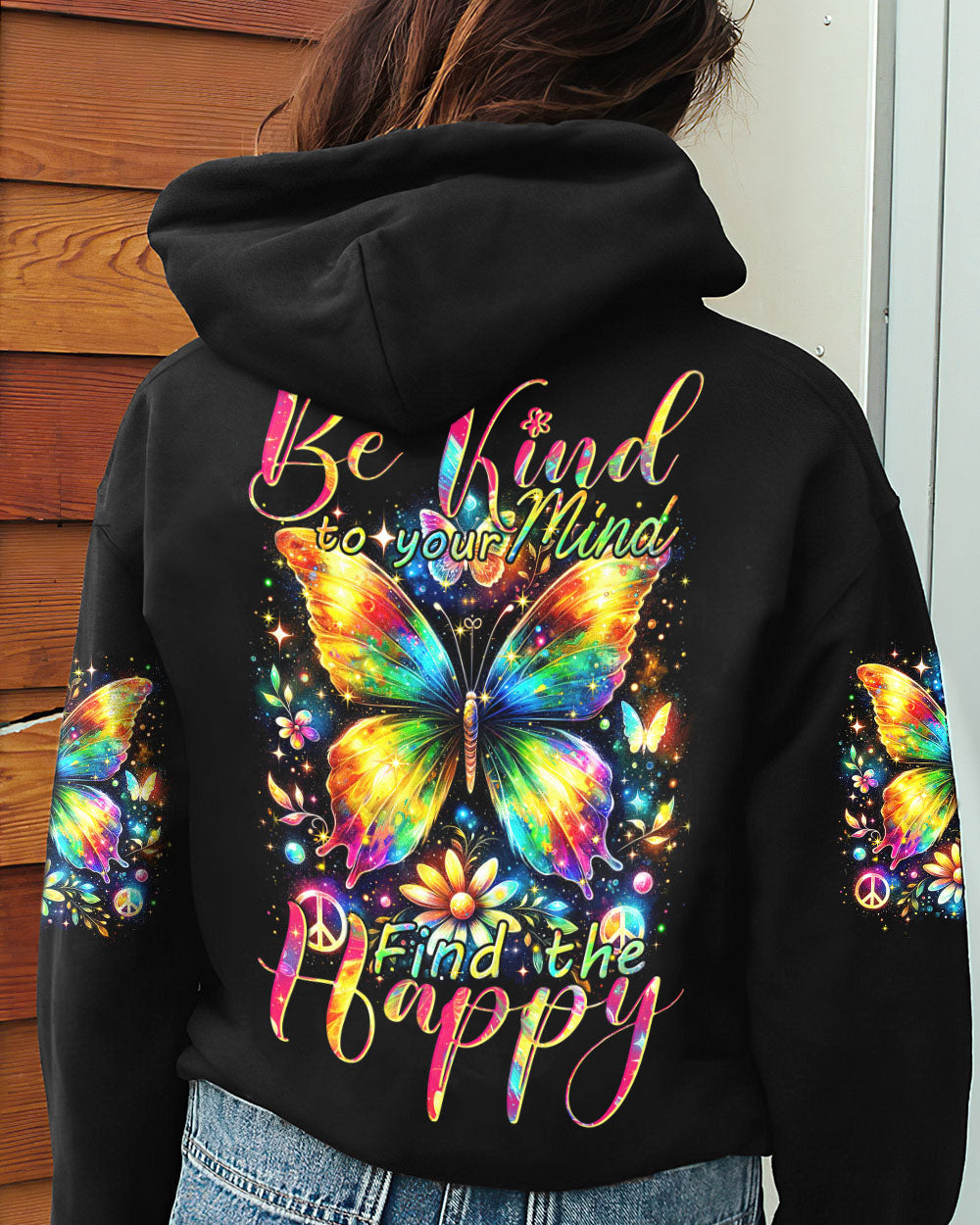 BE KIND TO YOUR MIND BUTTERFLY ALL OVER PRINT - TYTM2901242