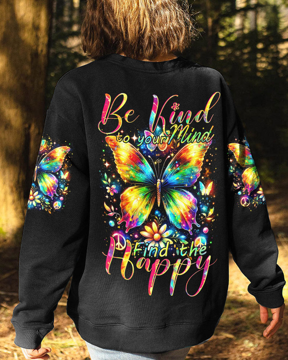BE KIND TO YOUR MIND BUTTERFLY ALL OVER PRINT - TYTM2901242
