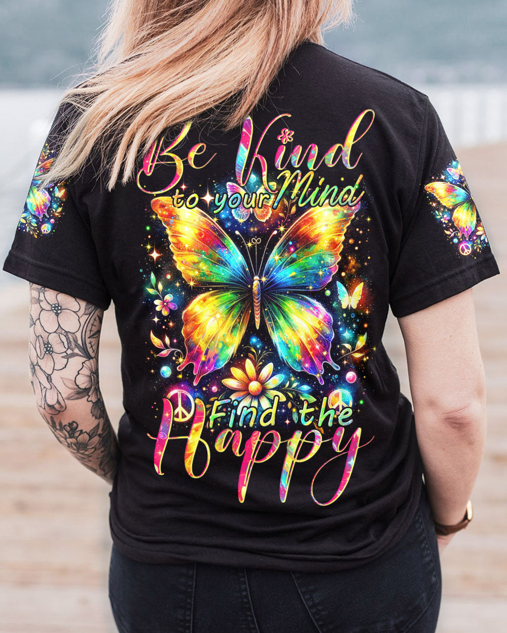 BE KIND TO YOUR MIND BUTTERFLY ALL OVER PRINT - TYTM2901242
