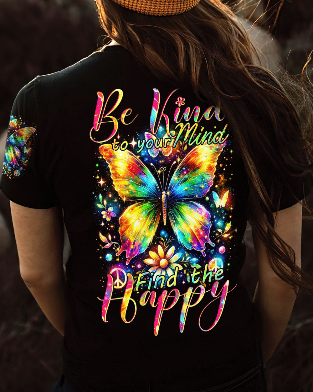 BE KIND TO YOUR MIND BUTTERFLY ALL OVER PRINT - TYTM2901242