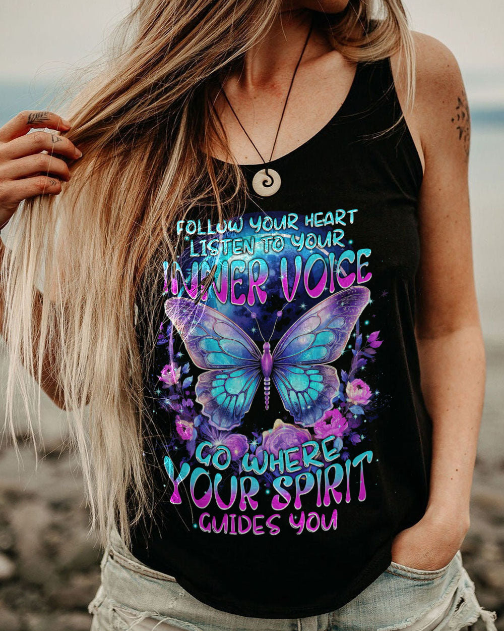 FOLLOW YOUR HEART DRAGONFLY ALL OVER PRINT - TYTM3108232