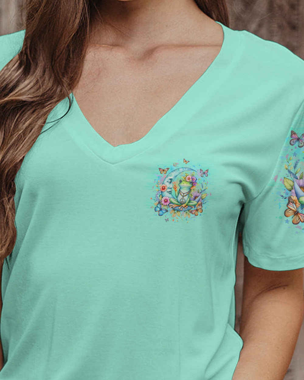 BE YOU THE WORLD WILL ADJUST FROG ALL OVER PRINT - YHLT0712232