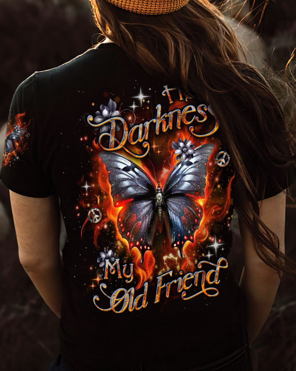 HELLO DARKNESS MY OLD FRIEND BUTTERFLY ALL OVER PRINT - YHDU0104242