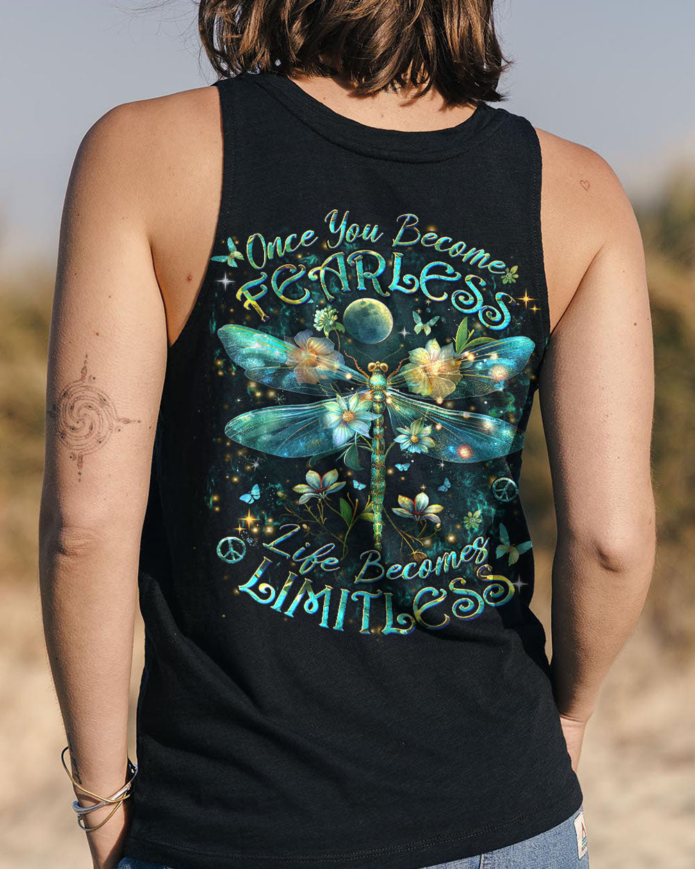 ONCE YOU BECOME FEARLESS DRAGONFLY ALL OVER PRINT - YHDU0104243