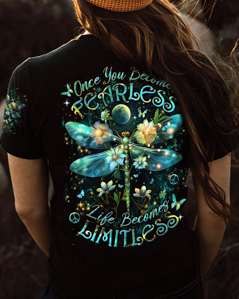 ONCE YOU BECOME FEARLESS DRAGONFLY ALL OVER PRINT - YHDU0104243