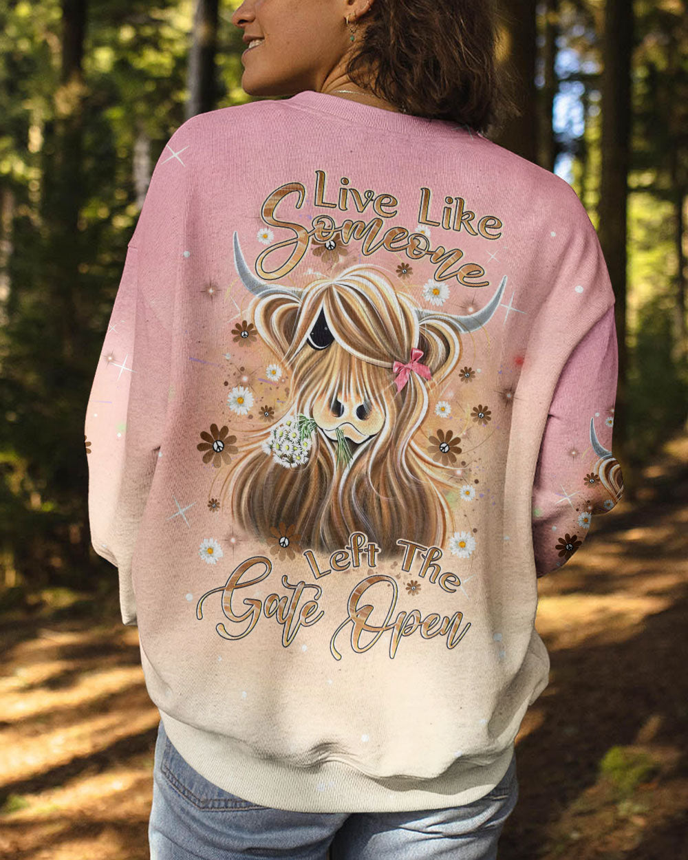 LIVE LIKE SOMEONE LEFT THE GATE OPEN ALL OVER PRINT - YHDU0108233