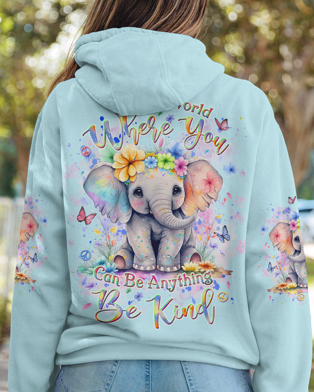 BE KIND ELEPHANT ALL OVER PRINT - YHDU0208242
