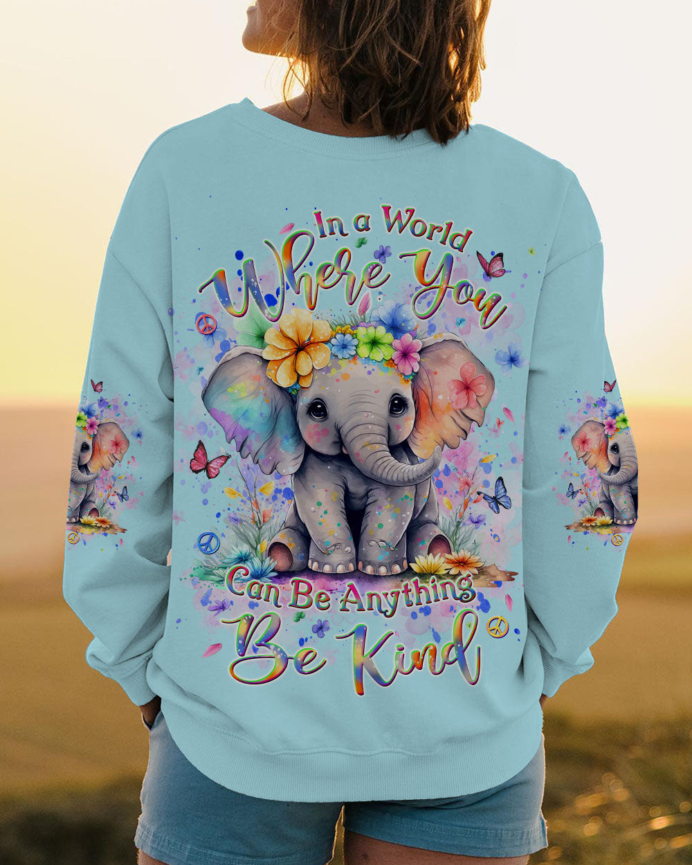 BE KIND ELEPHANT ALL OVER PRINT - YHDU0208242
