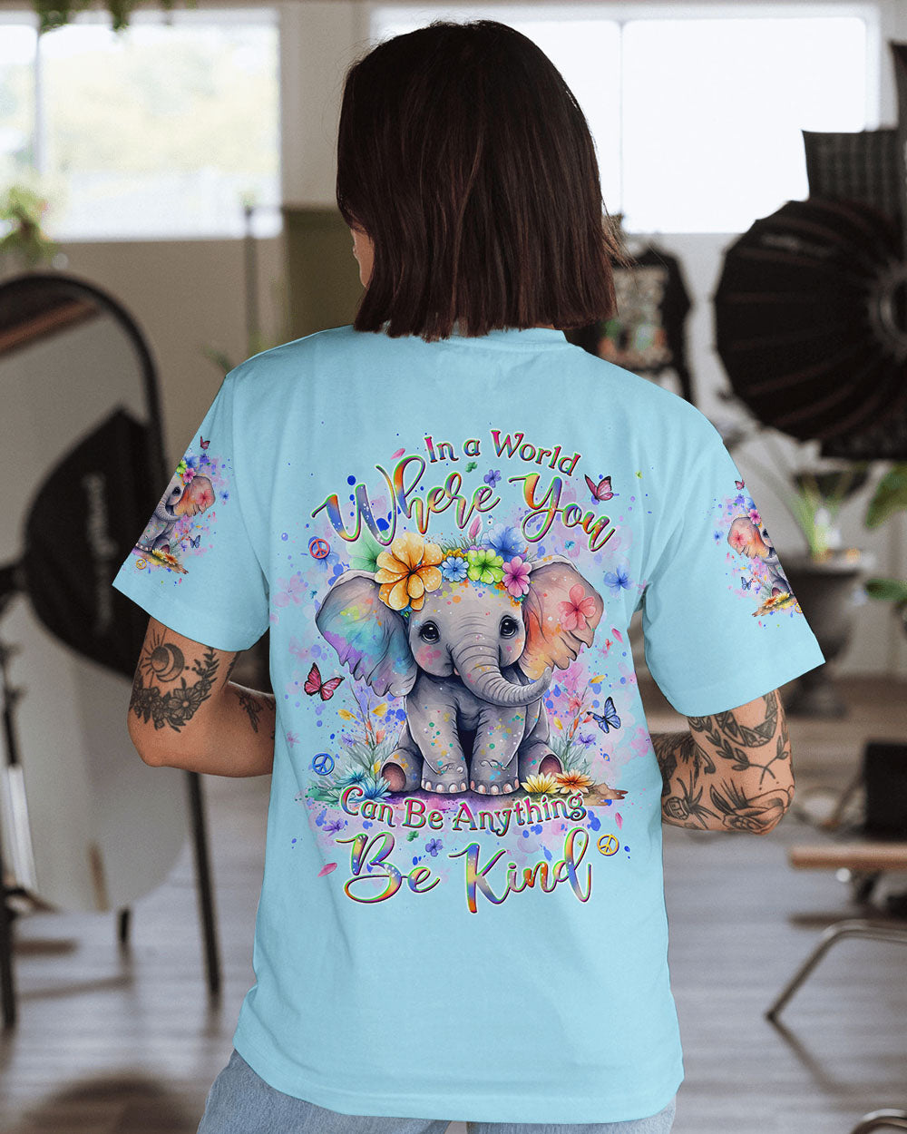BE KIND ELEPHANT ALL OVER PRINT - YHDU0208242