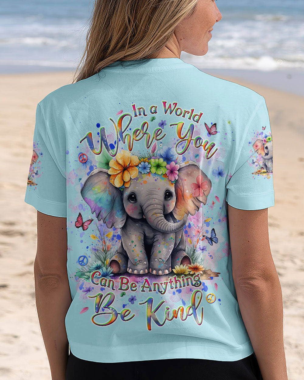BE KIND ELEPHANT ALL OVER PRINT - YHDU0208242