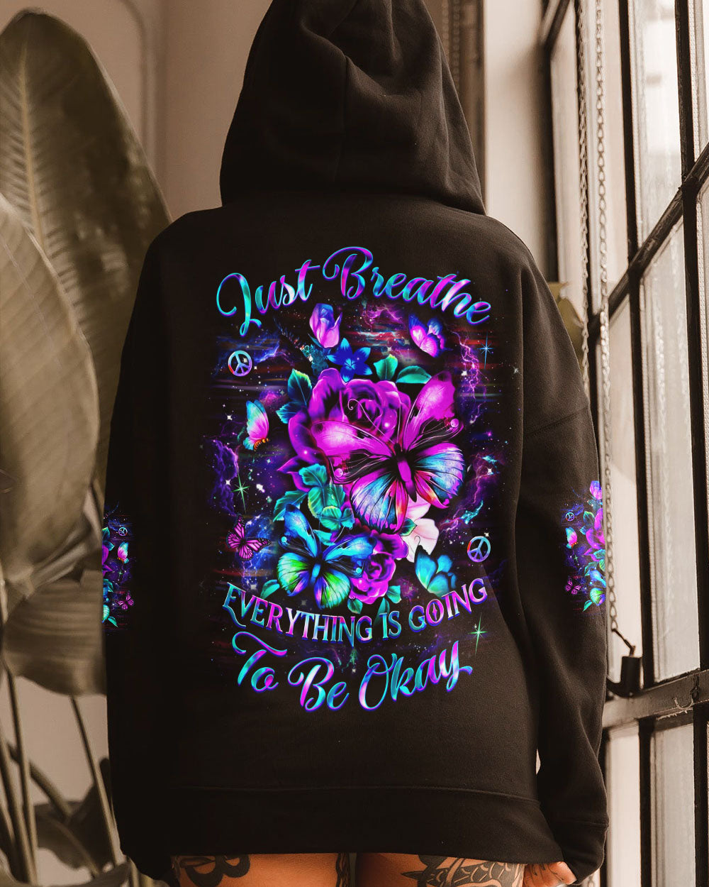 JUST BREATHE BUTTERFLY ALL OVER PRINT - YHDU0304253