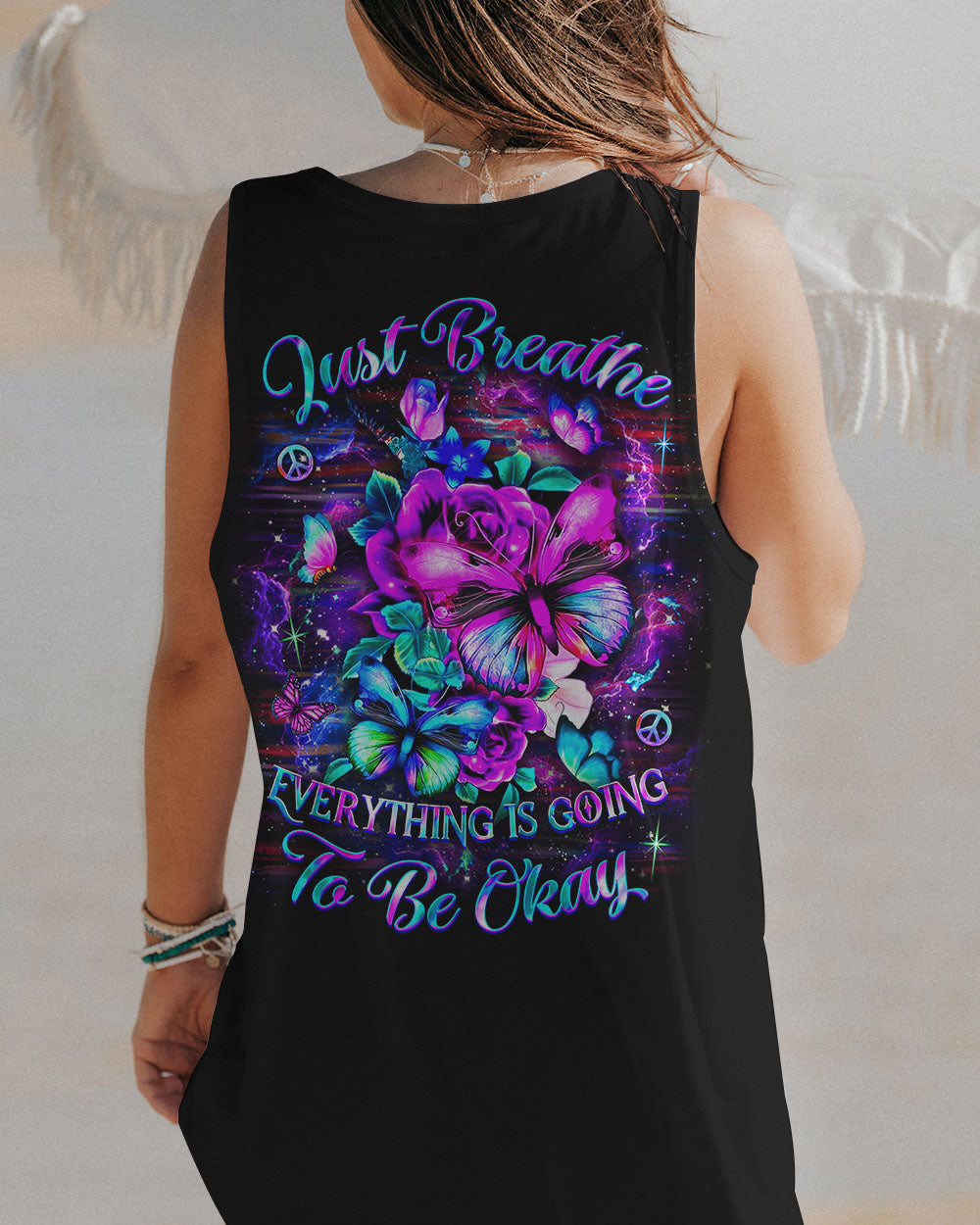 JUST BREATHE BUTTERFLY ALL OVER PRINT - YHDU0304253