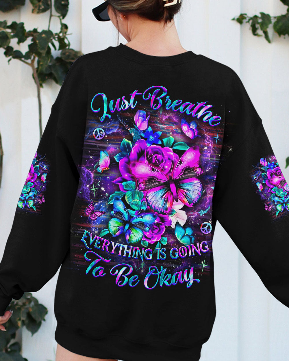 JUST BREATHE BUTTERFLY ALL OVER PRINT - YHDU0304253