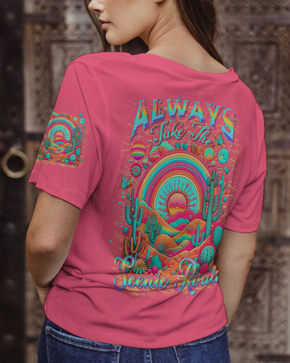 ALWAYS TAKE THE SCENIC ROUTE ALL OVER PRINT - YHDU0305243