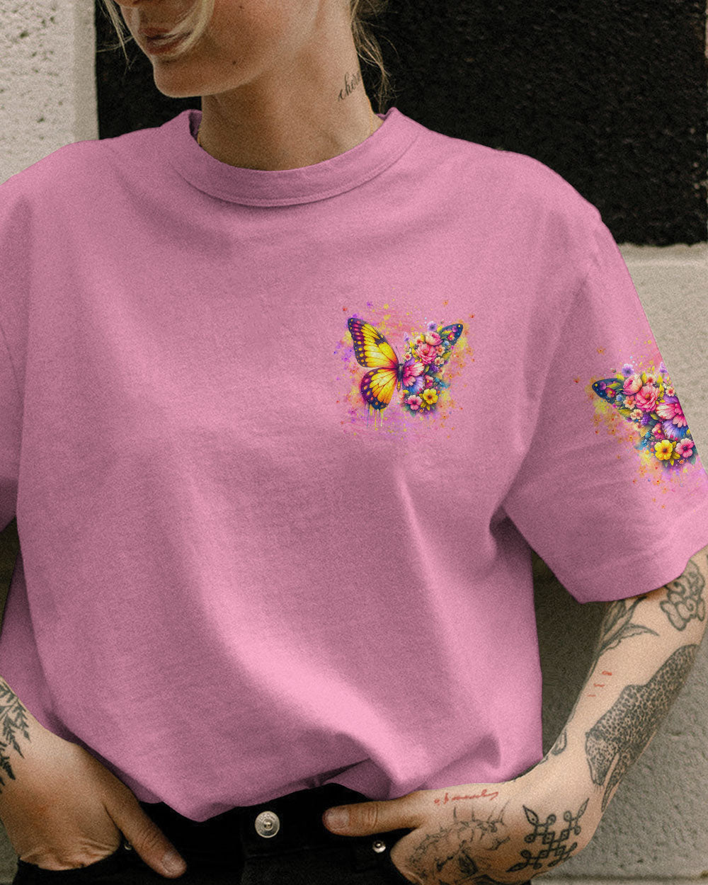 IF NOTHING EVER CHANGED BUTTERFLY ALL OVER PRINT - YHDU0307243