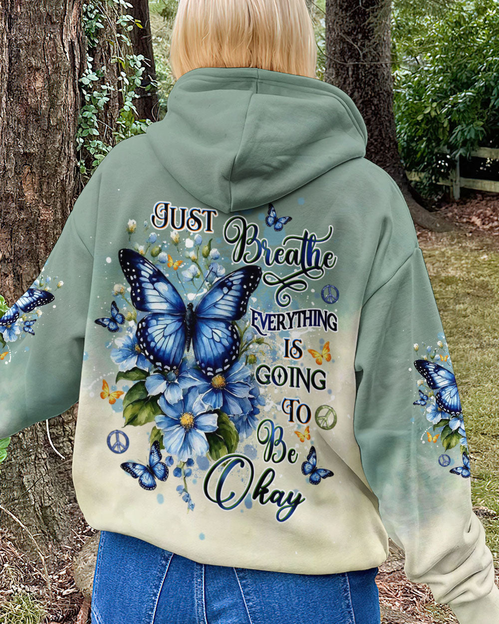 JUST BREATHE BUTTERFLY ALL OVER PRINT - YHDU0402253