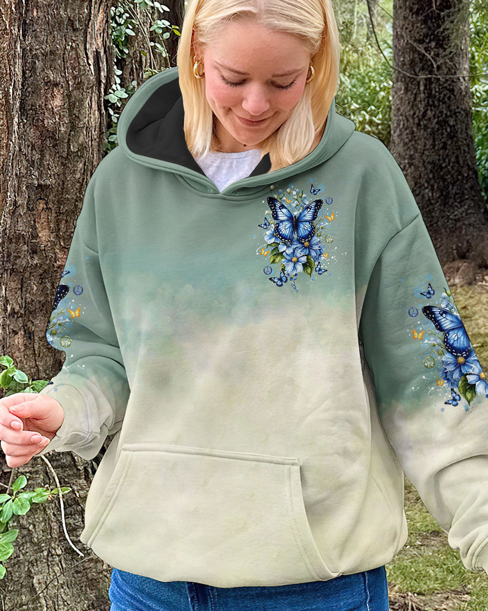 JUST BREATHE BUTTERFLY ALL OVER PRINT - YHDU0402253