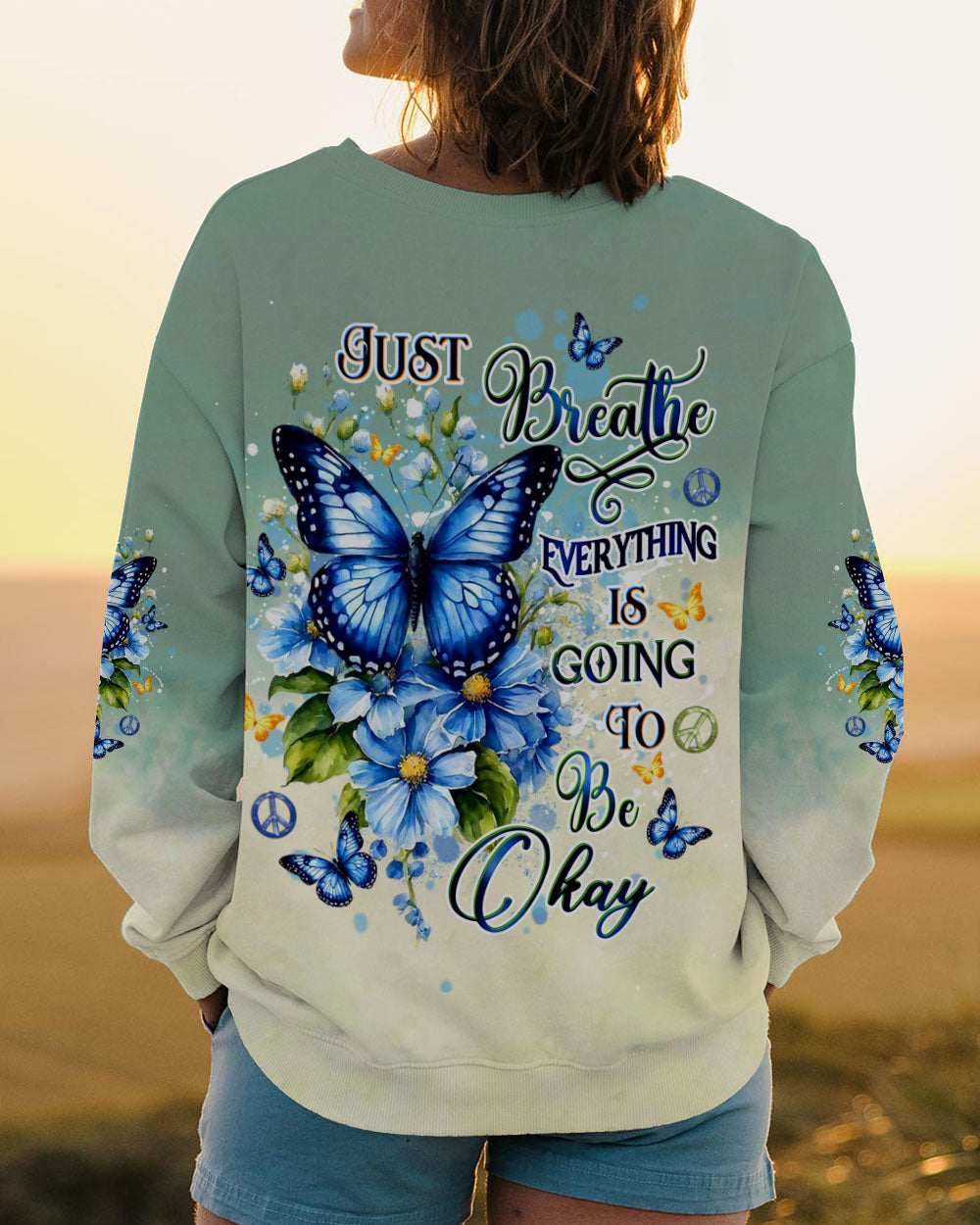JUST BREATHE BUTTERFLY ALL OVER PRINT - YHDU0402253